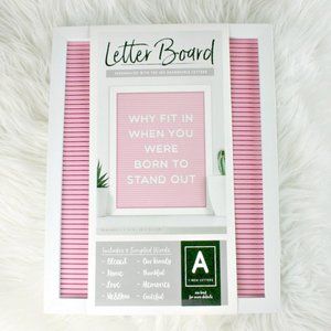 Letter Board Pink White Wood Frame Letters Art New